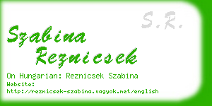 szabina reznicsek business card